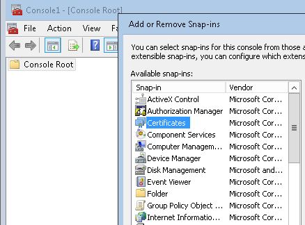 Add or Remove Snap-ins Certificates Blog Vinicius Deschamps
