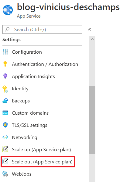 azure app service settings scale out app service plan blog vinicius deschamps