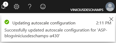 azure successfully updated autoscale configuration for app service plan scale out service plan 2 instances blog vinicius deschamps