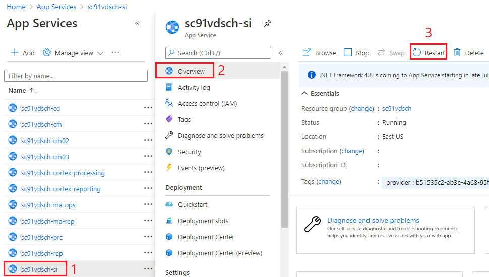 azure app service sitecore identity server overview restart blog vinicius deschamps