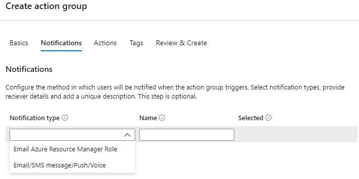 azure create action group notifications blog vinicius deschamps