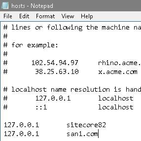 C:\Windows\System32\drivers\etc\hosts SAN Domains Blog Vinicius Deschamps