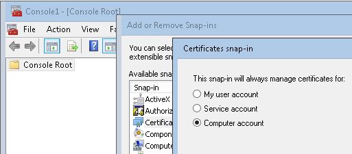 Certificates Snap-in Computer Account Blog Vinicius Deschamps