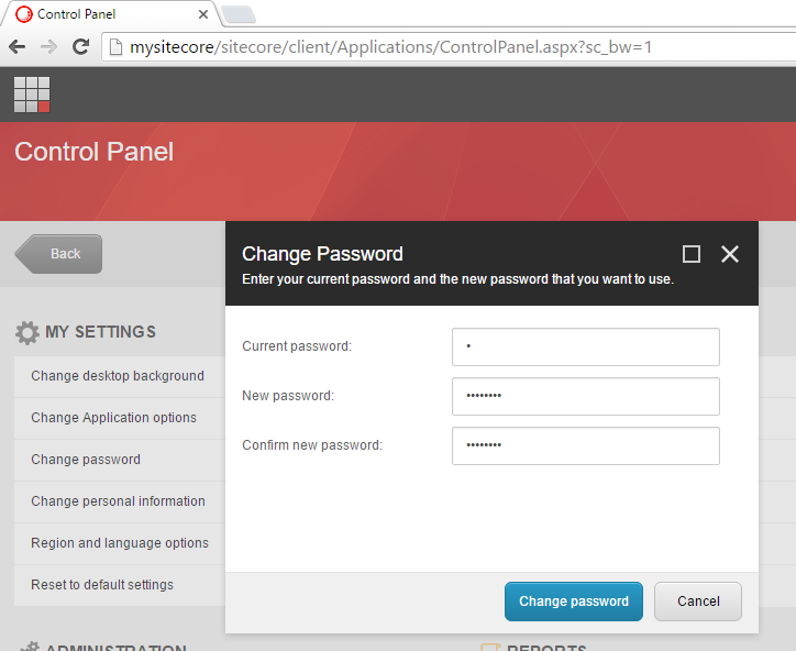 Sitecore Change Password Blog Vinicius Deschamps