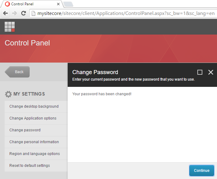 Sitecore your password has been changed Blog Vinicius Deschamps