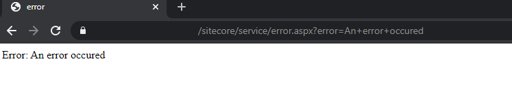 error an error occurred after logging in Sitecore blog vinicius deschamps