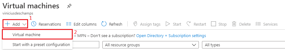 azure virtual machines add virutal machine blog vinicius deschamps