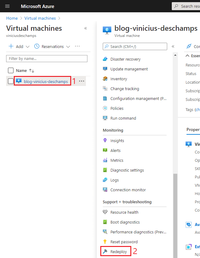 azure virtual machines redeploy blog vinicius deschamps