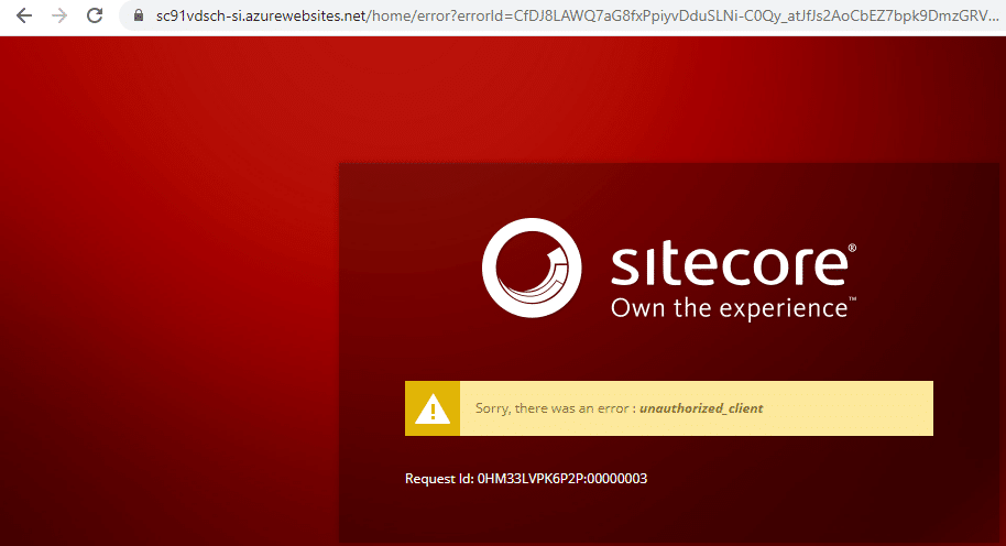 sitecore identity server sorry there was an error unauthorized client blog vinicius deschamps