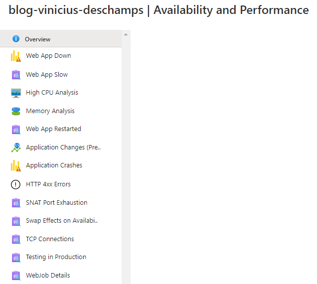 azure app services diagnose and solve problems availability and performance blog vinicius deschamps