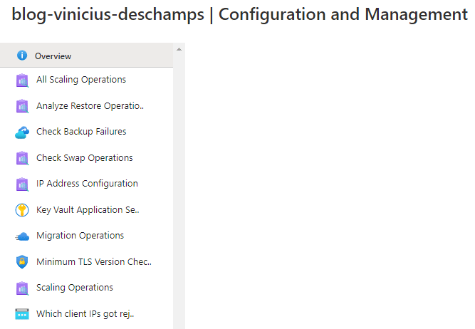 azure app services diagnose and solve problems configuration and management blog vinicius deschamps