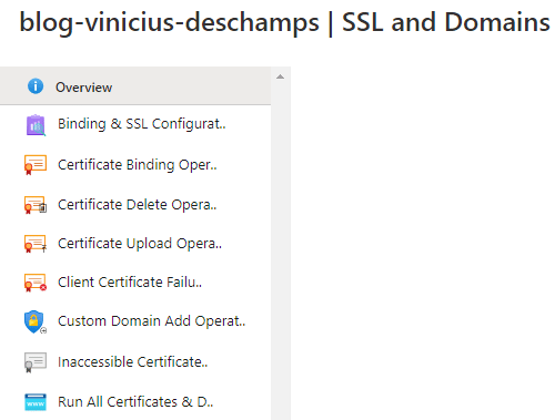 azure app services diagnose and solve problems ssl and domains blog vinicius deschamps